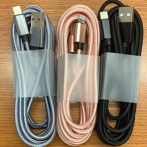 Open image in slideshow, 10&#39; Braided Lightning Compatible Cable - IPhone
