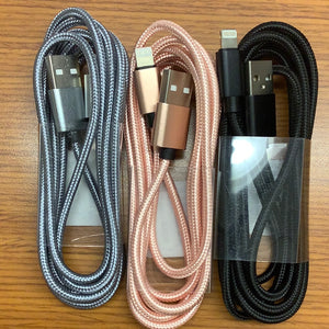 Open image in slideshow, 6&#39; Braided Lightning Compatible Cable - IPhone
